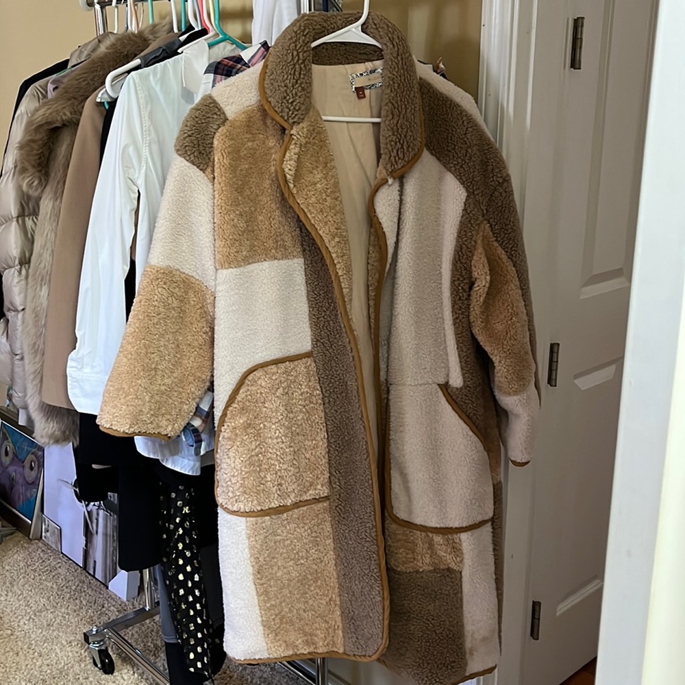Anthropologie Pilcro Fuzzy Coat.